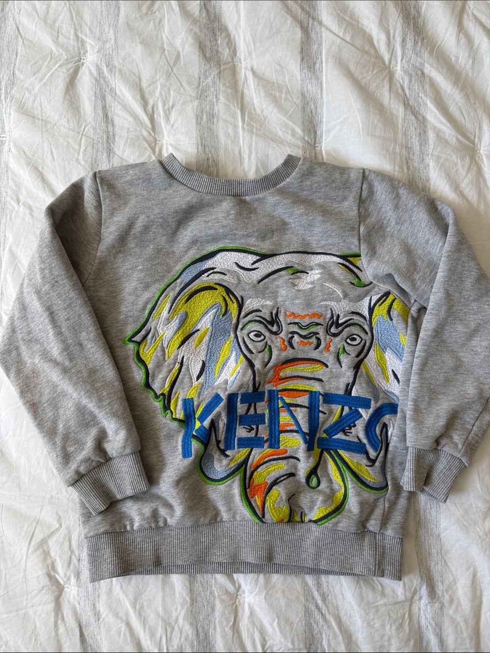 KENZO Kids Elephant Sweatshirt. Grey. 8